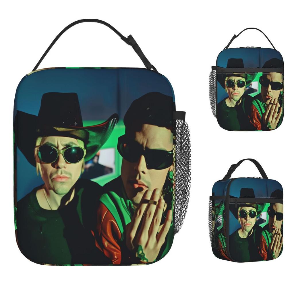 CA7RIEL & Paco Amoroso Papota Tour Lunch Bag Aesthetic Lunch Box For Child Travel Portable Insulated Cooler Bag Waterproof