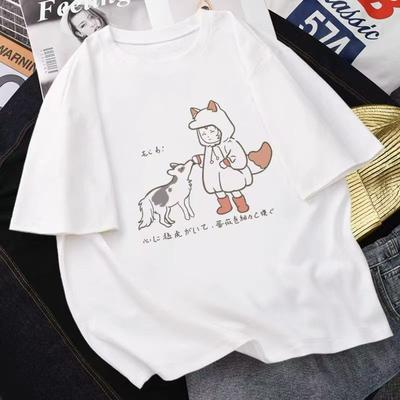 Cotton Bear Short-sleeved T-shirt Female Summer 2025 New Harajuku Wind Design Niche White Half-sleeved T-shirt