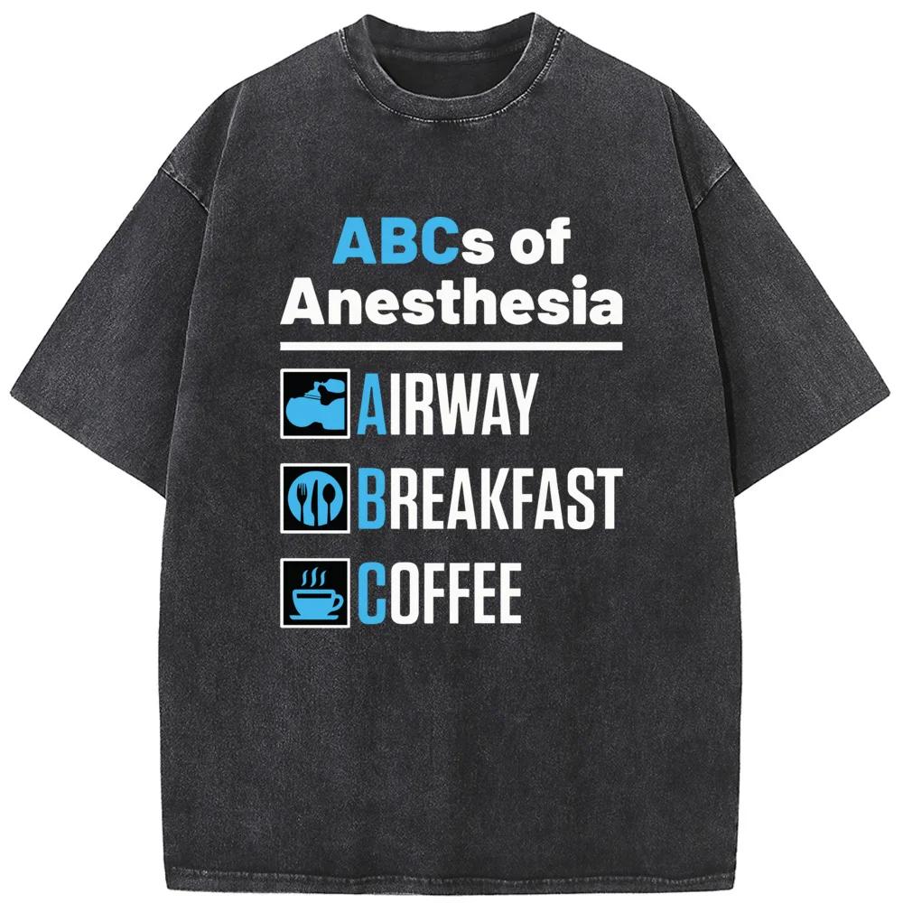 Anaesthesiologist Anesthesiology Doctor Nurse Funny ABCs of Anesthesia Essential T-Shirt Cotton Washed T-Shirt