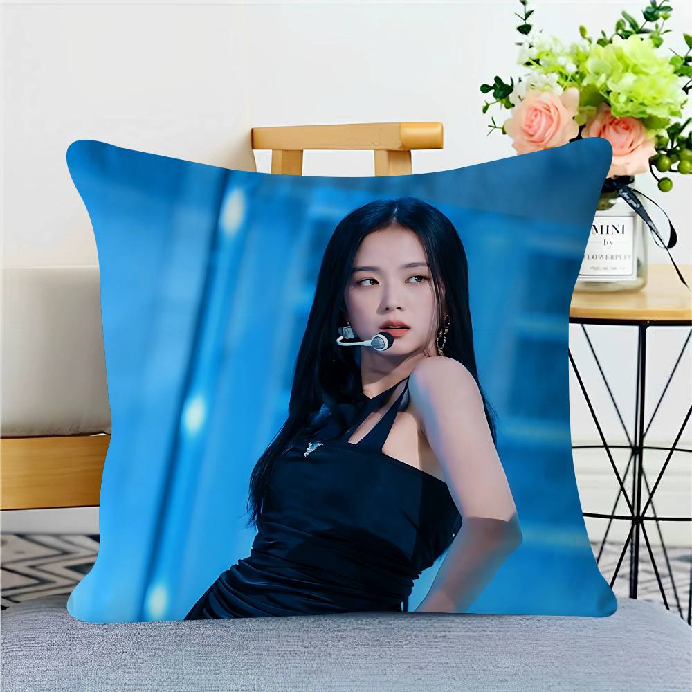 Singer K-Kim-Jisoo Cushion Cover Pillow Cover Decor Pillowcase Printed Cushion Case For Couch