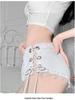 Women's Low Waist Crotchless Ripped Jeans Hot Pants Nightclub Lingerie, Polyester 8026