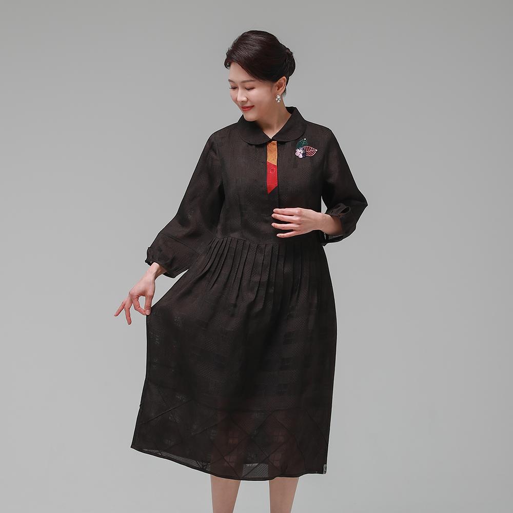Halanghanbog Neat Summer Women'S Rayon Dress Brown