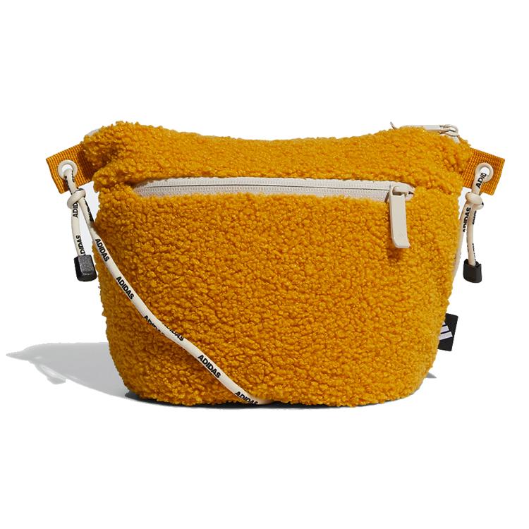 New Adidas Plush Crossbody Bag Regular Unisex Gold GM3586