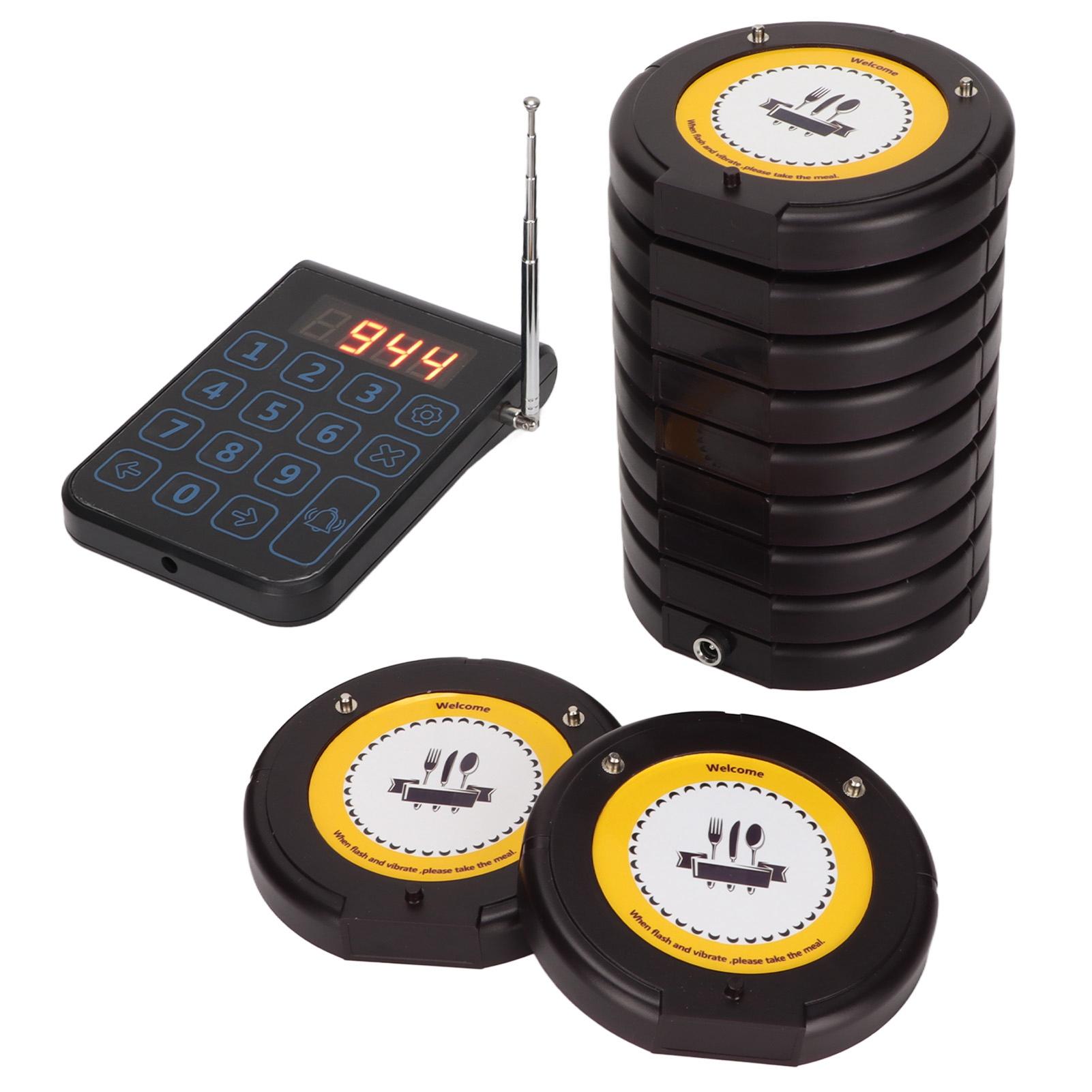 

Система пейджера для ресторанов, 1000 м, 3281 фут, беспроводная система пейджера для каботажных судов с 10 шт. US Plug