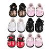 6 Pairs Tiny PVC Doll Shoes Classical Ankle Footwear Fit 17cm Dolls With Smooth Glossy Finish And Vibrant Colors