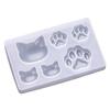 Kristall-Epoxidharz DIY Silikonform, Katzenpfote Katzenkopf geformte Schlüsselanhänger Schmuck Anhänger Form