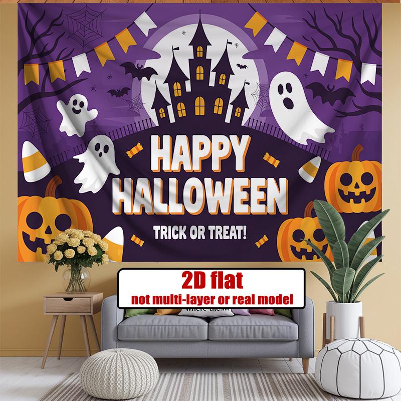 Závěs na párty Halloween Ploché bannery Dýně Duchové Strašidelné oslavy Fotokoutek Dekorace Dekorace vchodových dveří