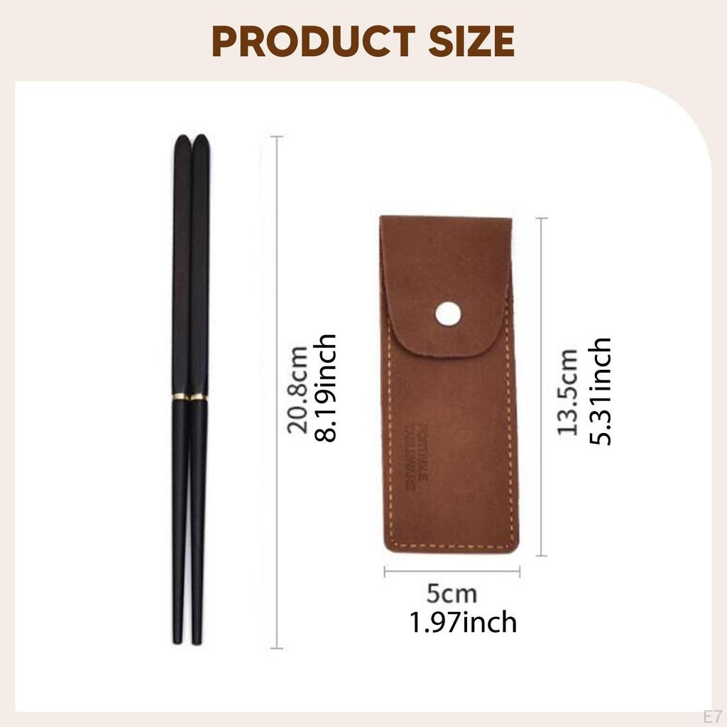 Travel Chopsticks Outdoor Utensils Lightweight Folding Portable Cutlery with Storage Bag for