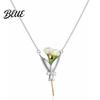 Meaningful Flower Gift DIY Bouquet Necklace Earrings Wearable Mini Vase