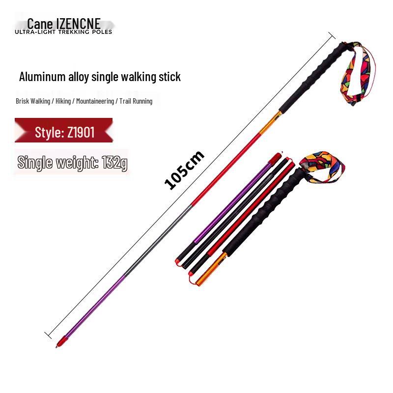 

Colorful Aluminum Folding Trekking Pole with Foam Grip for Hiking and Off-road Adventures