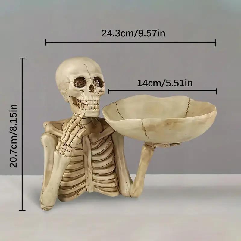 

Innovative Halloween Skull Doll Resin Ornament Alien Ghost Festival Pie Skull Plate Ornament