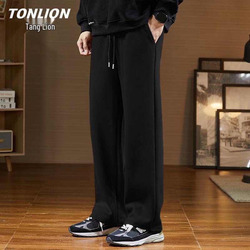 TonLion Men s Loose Fit Wide-Leg Casual Pants M