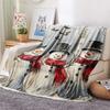 Snowmen Print Flannel Blanket, High Quality Comfortable for All Seasons, Home Decor, Warmth and Comfort, Perfect for Christmas Gifts