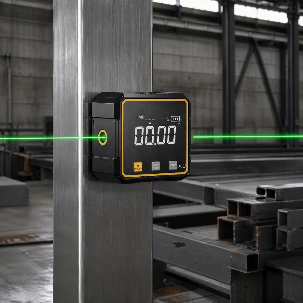 Four-sided Magnetic Slope Meter Waterproof Angle Finder Level Gauge Tool