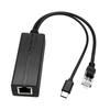 Small USB C POE Splitter USB C 5V Active PoE to USB C Adapter, 48V Input to 5V Output for Surveillances Cameras