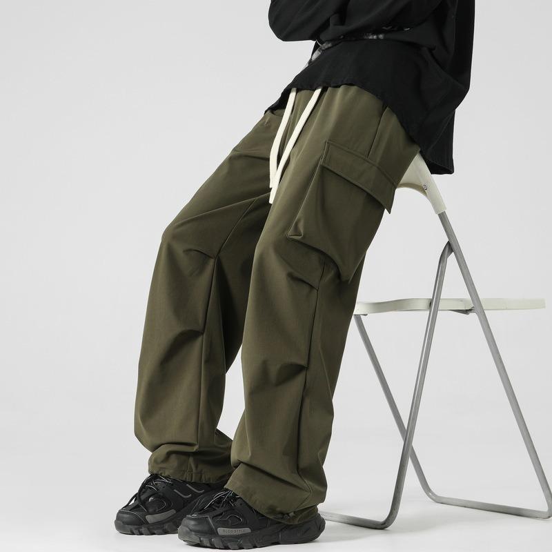 Mountain outdoor simple tooling casual pants drape fashion paratrooper trousers trend versatile men