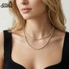 Effie Queen Trendy Silver 3mm Balls Beads Chain Choker Necklace Women Men Genuine 925 Sterling Silver Ball Beaded Collar SC95