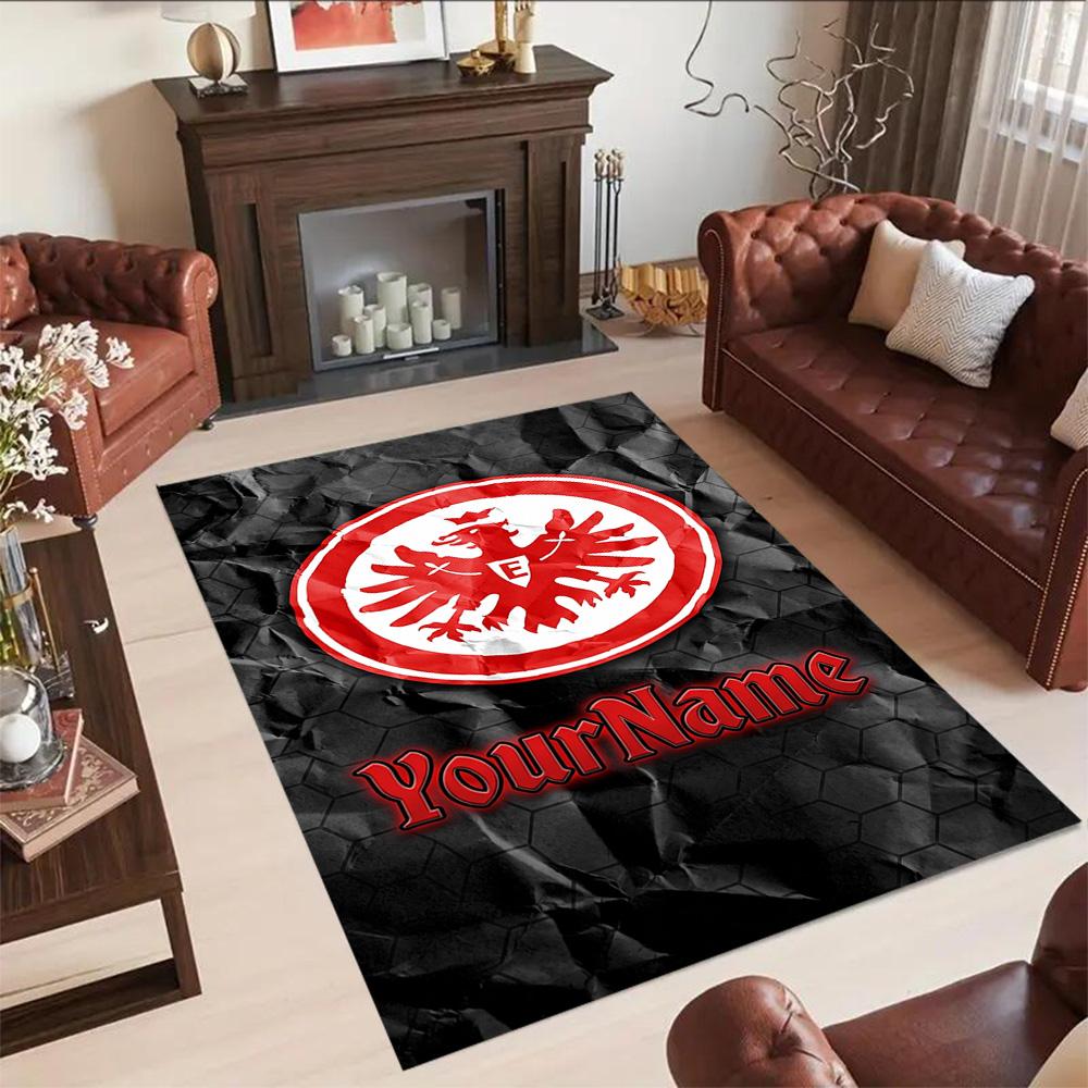 Eintracht Frankfurt Customize Text Floor Rug Office Rug Design For Foyer Hallway Playrooms Bedrooms Antislip Rug Anime Office Decor
