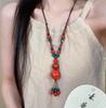 Red Gourd Necklace, 5550 Pendant Charm Jewelry for Everyday Wear and Gifting