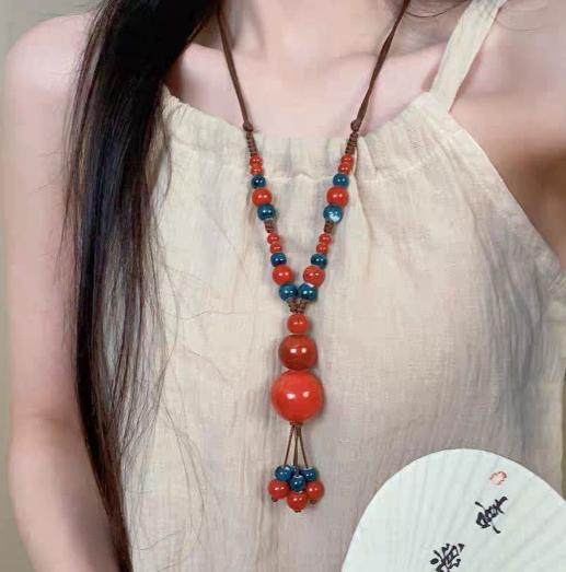 Red Gourd Necklace, 5550 Pendant Charm Jewelry for Everyday Wear and Gifting