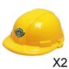 2x Kids Construction Hat Child Engineer Hard Cap Boys Girls Realistic Toy Worker Helmet