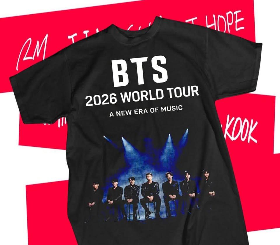 BTS We Are Bulletproof Tour 2026 T-Shirt RM Jin Suga Jhope Jimin Jungkook Shirt Women Men Unisex Oversized Y2k Short Sleeve Cotton Tee