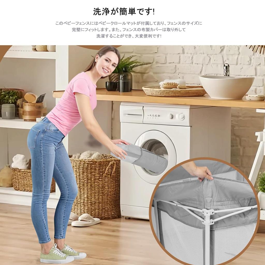 Playpen Folding Circle Baby Mesh Baby Fence Kids Circle Playard No Assembly Required No Tools Included Baby Mat Includes Storage Bag (180180(cm))