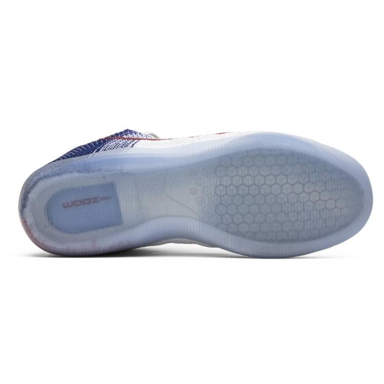Nike Kobe 11 Elite Low USA Kobe 11 Dream Team, USA Team Low Top Basketball Shoes Mens White Blue 822675-184