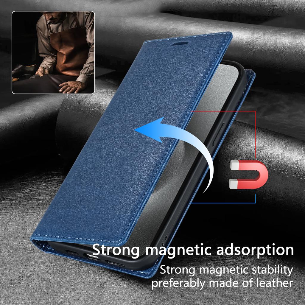 BKS-001 For iPhone 16 Pro Wallet Case Magnetic Closure PU Leather Phone Cover