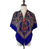 100*100cm Russian Style Floral Print Square Scarf for Women