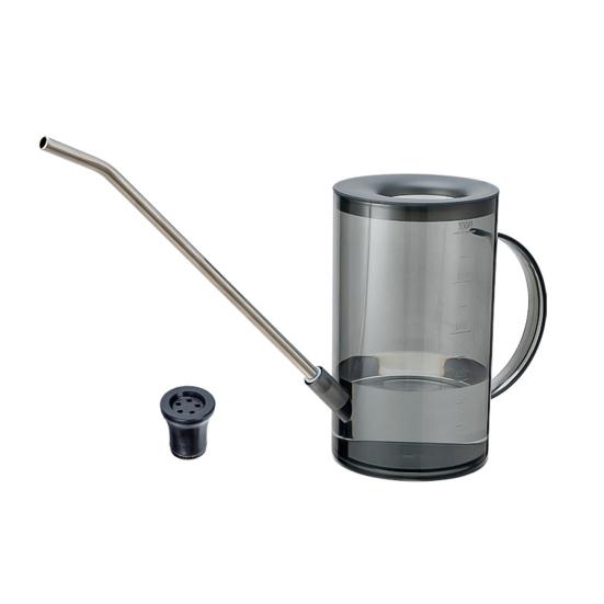 

Лейка с длинным носиком 1 л, лейка с широким горлышком, прозрачный горшок для полива с насадкой-лейкой для домашнего садоводства, офисных комнатных растений серый