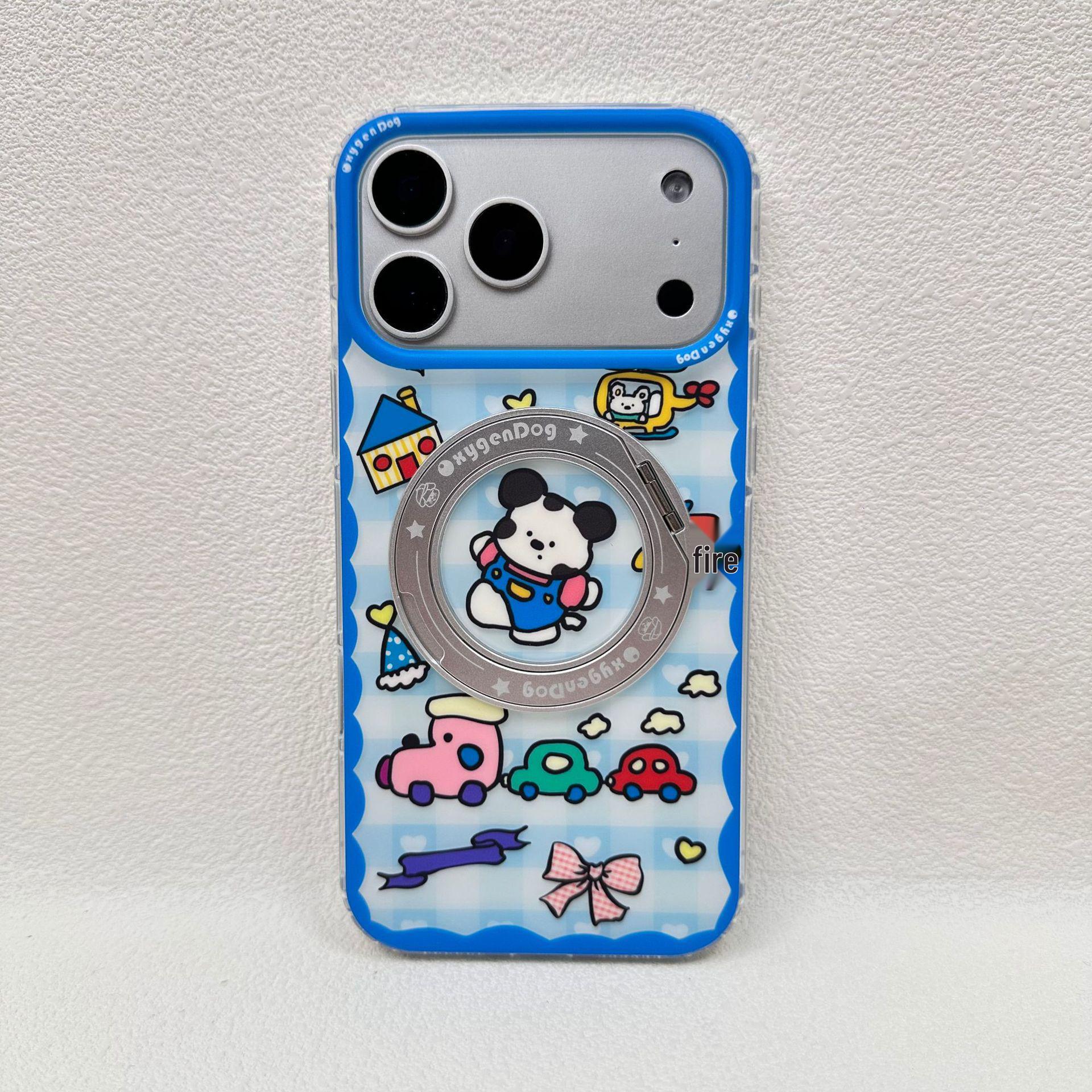 Trendy Oxygen Dog 360° Rotating Magnetic Phone Case for iP17promax iPhone 17 Pro