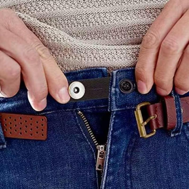5pcs Unisex Pant Extender Belt Soft Invisible Elastic Waist Extension for Jeans Skirts Trousers Maternity Home Use