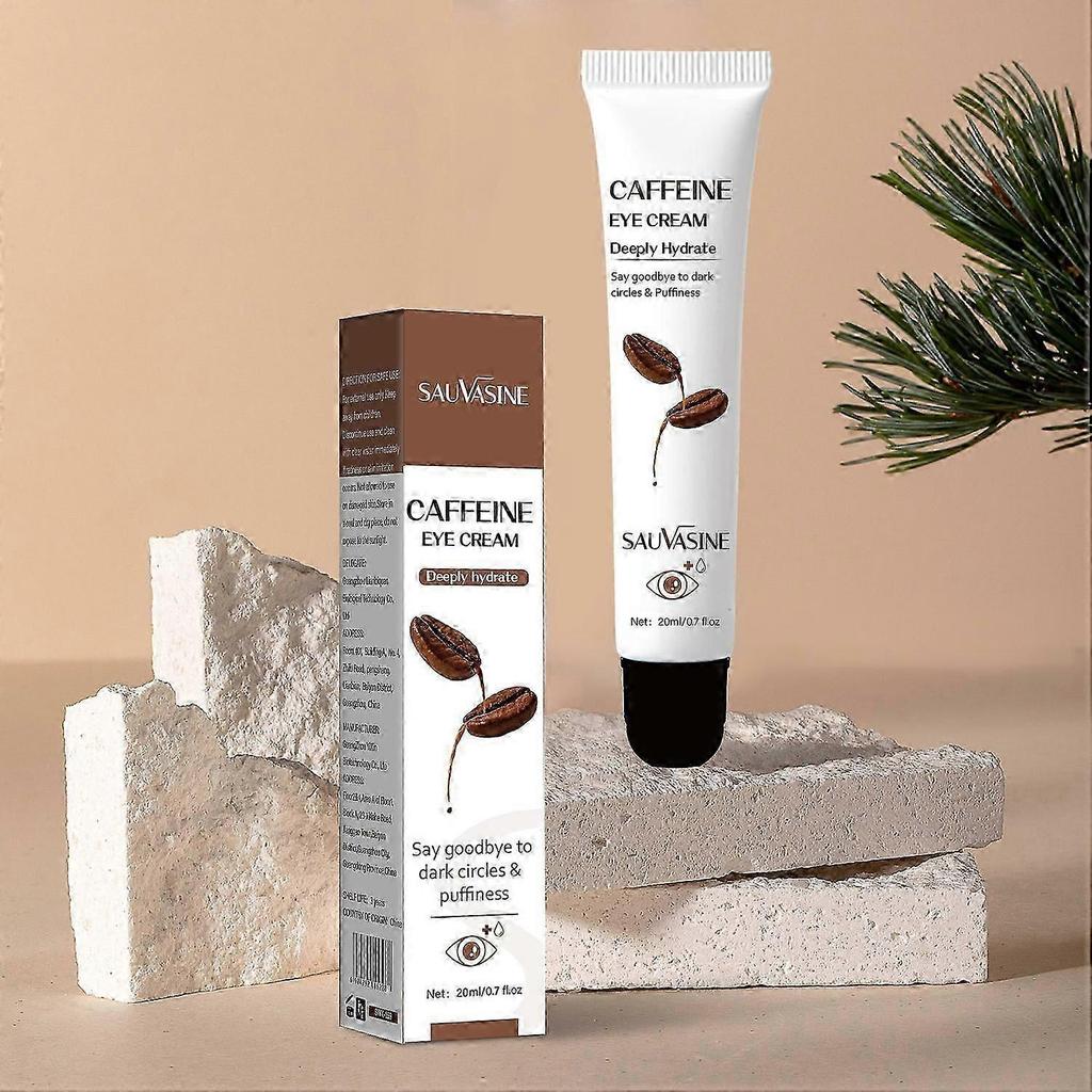 Anti-ageing Caffeine Eye Cream, Under Eye Cream with Caffeine & Hyaluronic Acid for Dark Circles and Puffiness, Hydrating Eye Cream for Dark Circles
