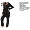 Long-sleeve Pajama Set Women's 2 Piece Long-Sleeve Top with Bow And High-end Sleepwear Long Pants Casual Fall Loungewear Pjs Cozy Nightwear