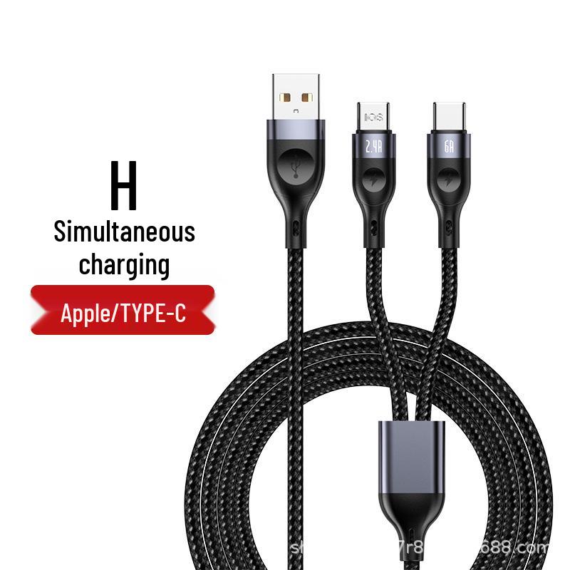 120W Type-C Dual Flash Charging Cable for Apple & Huawei - Fast Charge & Data Transfer
