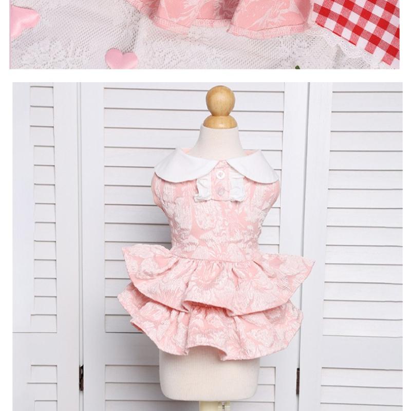 Pet Spring Summer Cake Dress Three-dimensional Flower Lace Teddy Bigbear Holiday Dress
