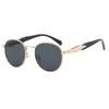 Trendy 2025 European-American Round Metal Sunglasses for Women - Street Style