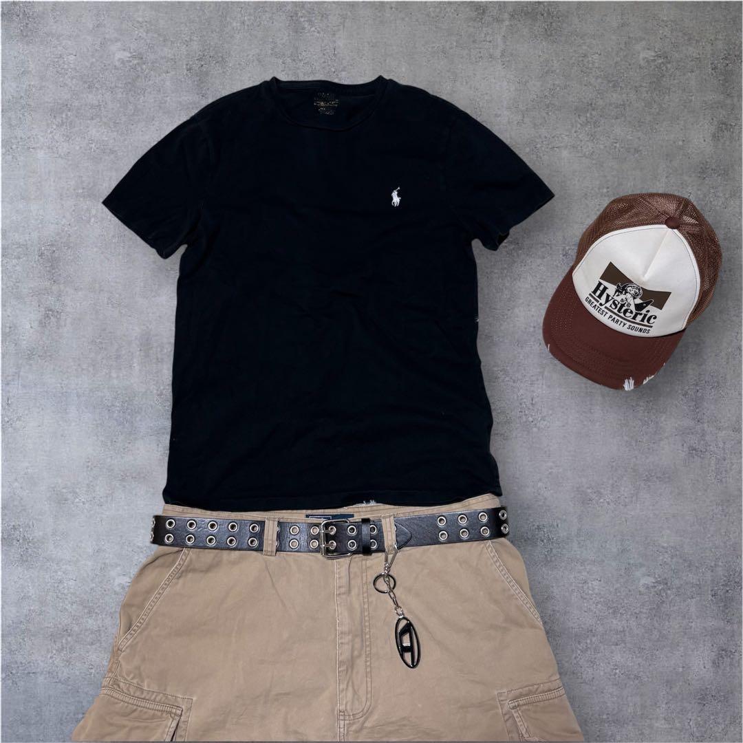 Used archive ralphlauren crew neck grunge short length y2k