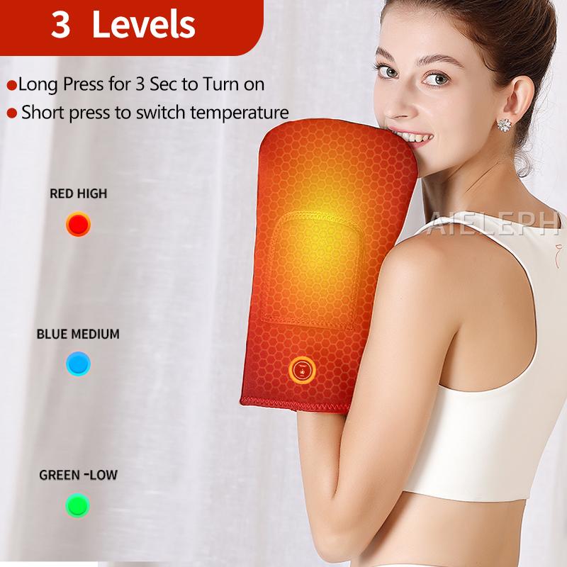 Electric Heating Hand Massager Full-Wrap Vibration Kneading for Tendonitis Mouse Hand Relief Muscle Relaxation Unisex Heated Gloves