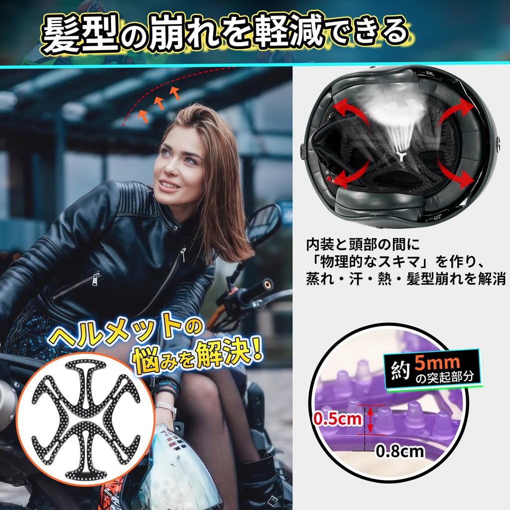 Helmet Ventilation Liner, Helmet Inner, Helmet Liner, Motorcycle Helmet Liner, Silicone Inner Pad, Purple