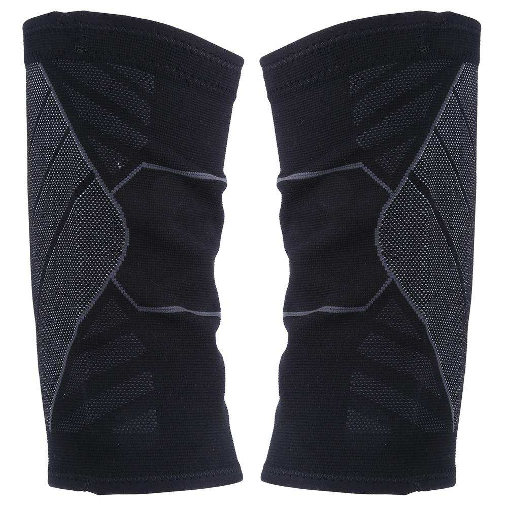 2 Stück Elastische Gestrickte Nylon Outdoor-Sport Kniepolster Schutz Knieschützer für Männer und Frauen XL