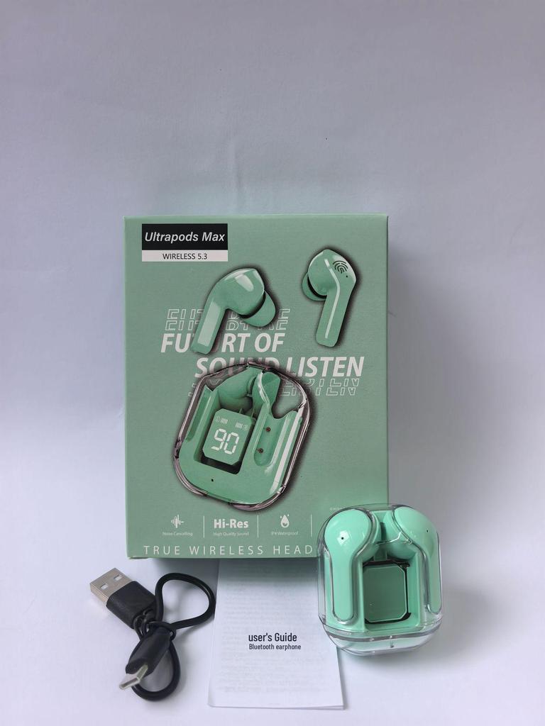 New AIR31 AIR39 Transparent 5.3 Wireless Bluetooth Earbuds with Digital Display and In-ear Dual-ear Calling