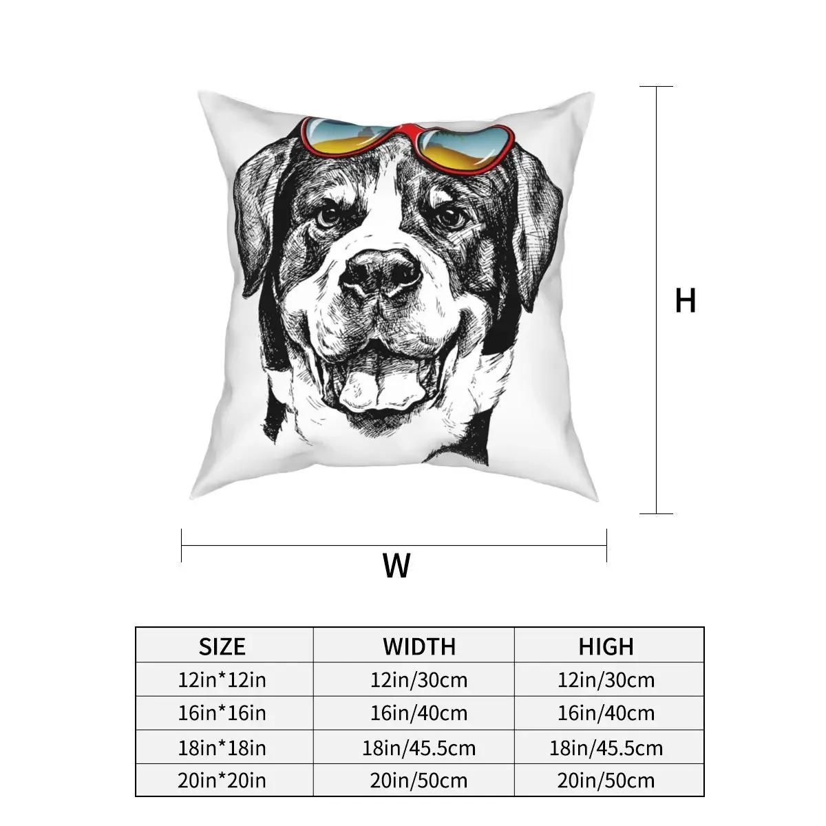 

Cool Dog Square Pillow Case Cushions for Sofa Awesome Cushion Covers 66x66cm