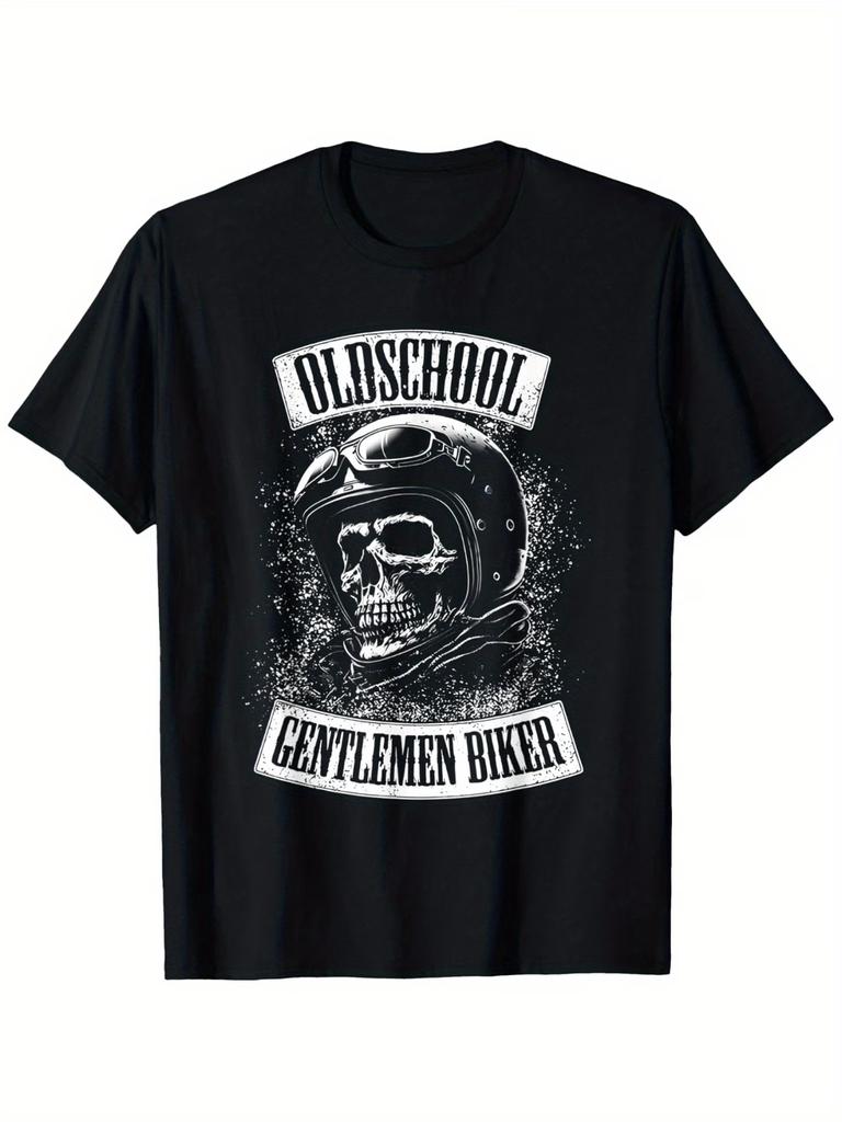 Unisexs Unisex T Shirt Summer Tee Streetwear Casual Oversize ONeck Vintage Biker Graphic Old School Gentleunisex Bikers Design Top