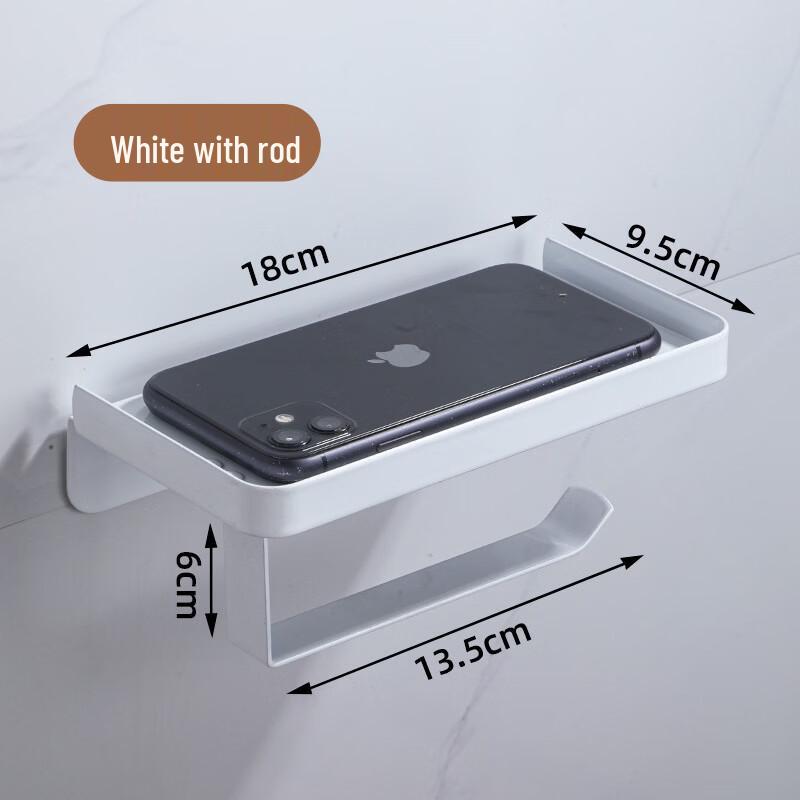 Stainless Steel Toilet Paper Holder with Phone Shelf