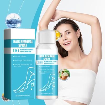 Tüy Alma, Yumuşak Balmumu Tüy Alma, Tüy Alma Spreyi, Kadınlar ve Erkekler İçin Vücut Tüy Alma Köpük Spreyi, Yumuşak ve Cilt Dostu 120ml