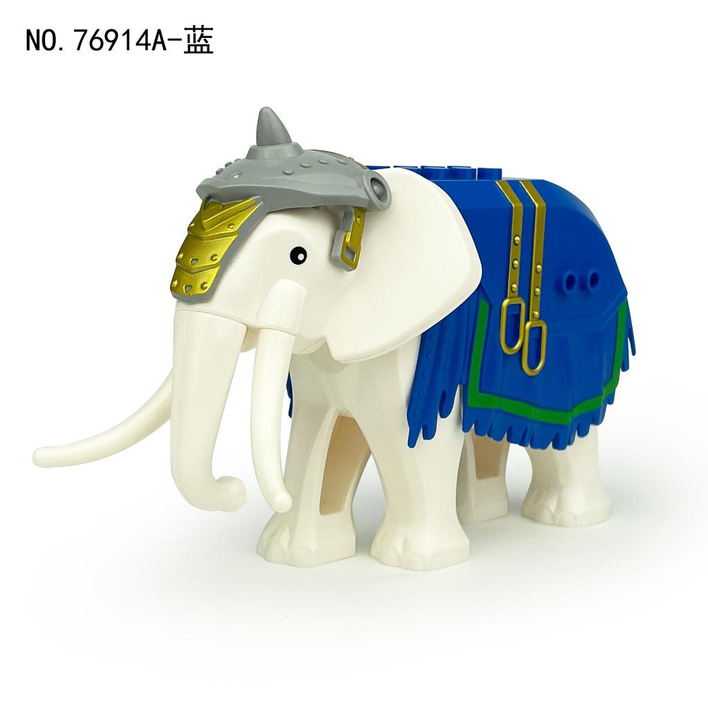 MOC City Animal Building Block Tiger Sika Deer Giraffe Chimpanzee Elephant Figures Zoo Fram Accessories Bricks Children Toys