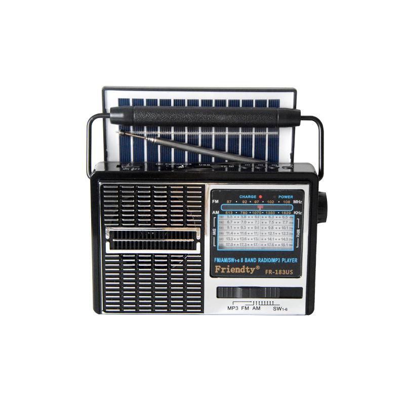 

183US Solar Flashlight Radio with Antenna & Card Slot Standard