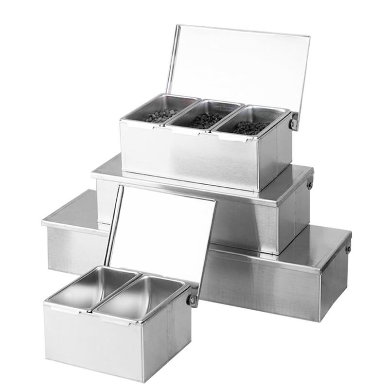 HPMILY Wielokomorowy Pojemnik na Przyprawy ze Stali Nierdzewnej 304